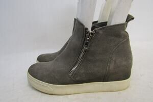 Steve Madden Womens Size 9 M Gray Suede Hidden Wedge Heel Boots Sneakers Shoes